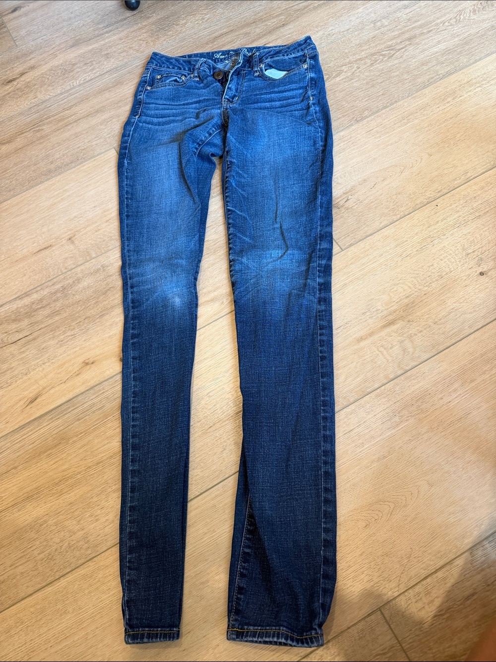 American Eagle Outfitters Dark Blue Skinny Jeans for Women
